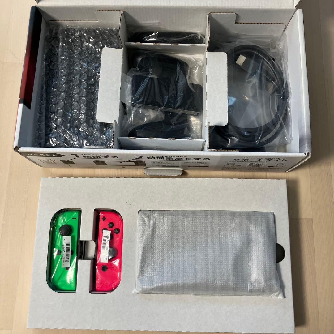 【純正・付属品セット】Nintendo Switch本体 グリーン・ピンク