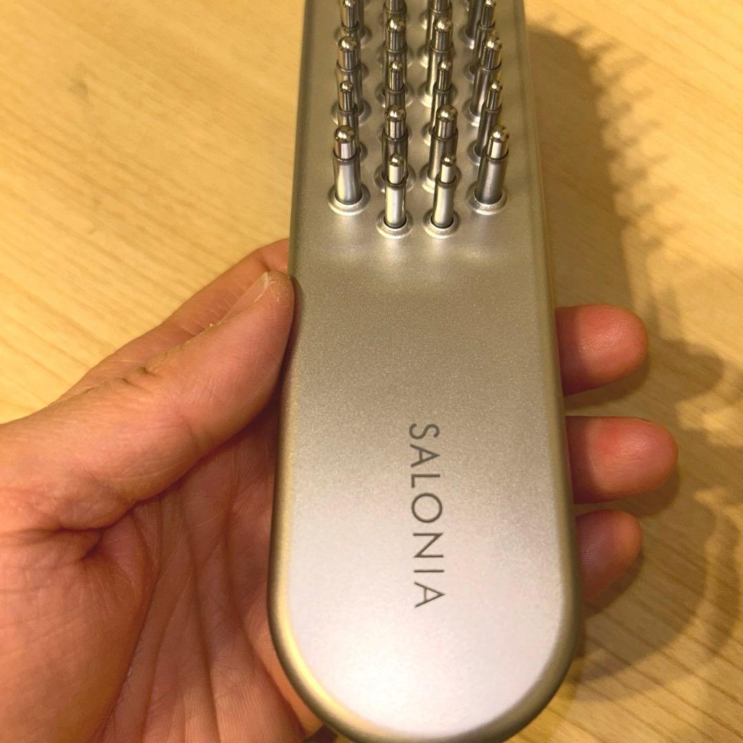 SALONIA 美顔器　 EMS LIFT ブラシ　シルバー 電気ブラシ