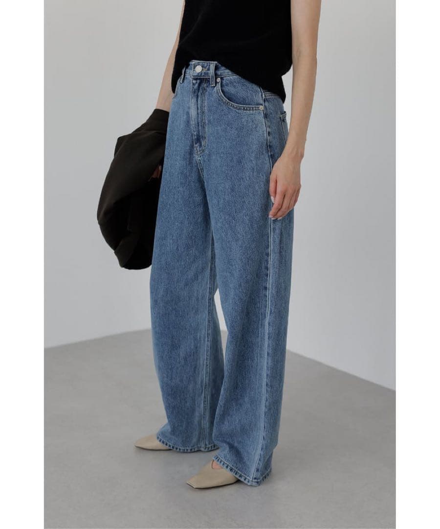 Na.e ナエ　ワイドルーズジーンズ　ディープブルー　M ロング丈　美品