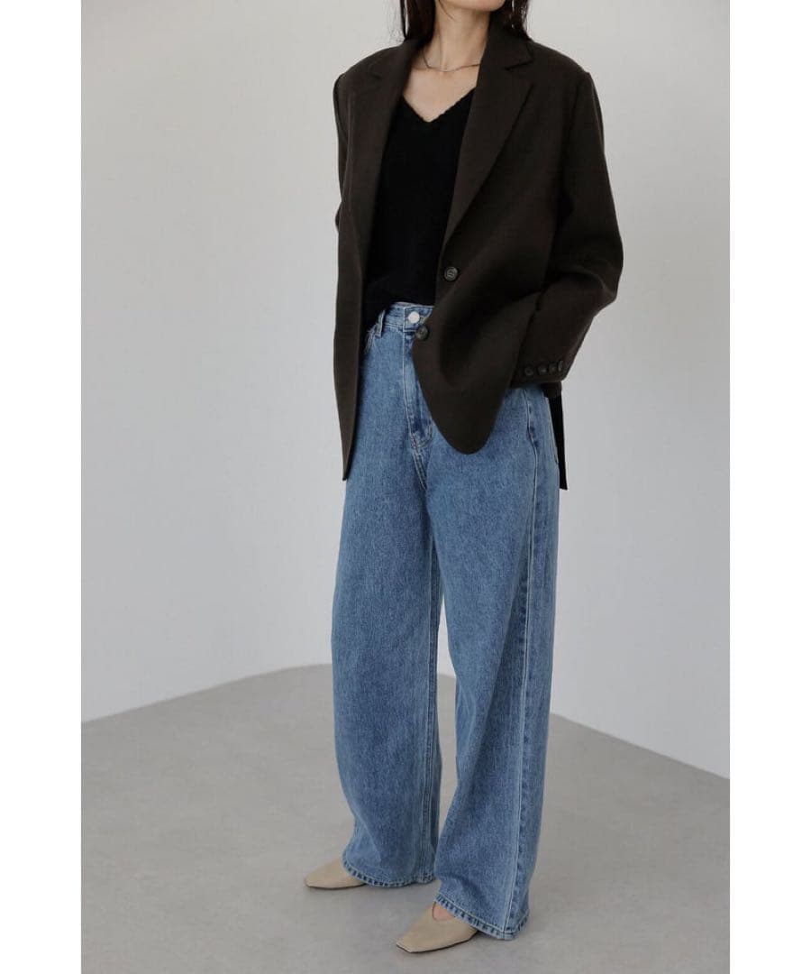 Na.e ナエ　ワイドルーズジーンズ　ディープブルー　M ロング丈　美品