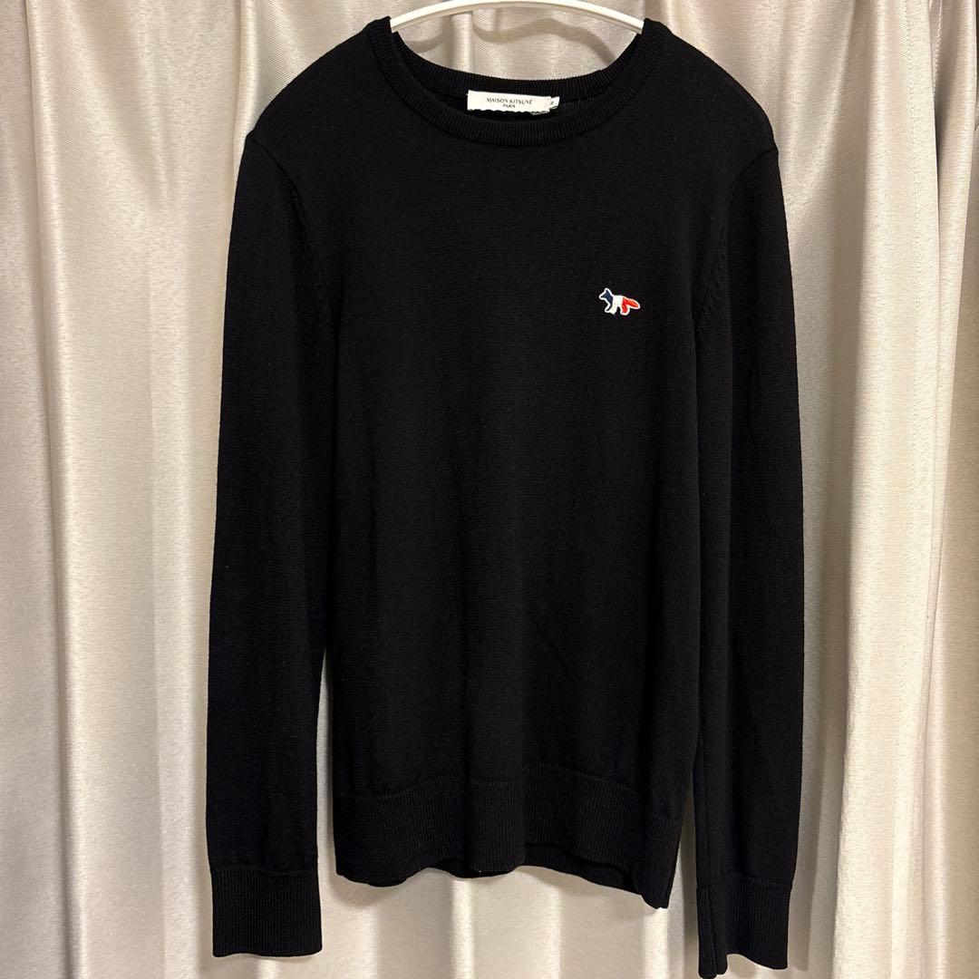【美品】MAISON KITSUNE クルーネック ニット 紺
