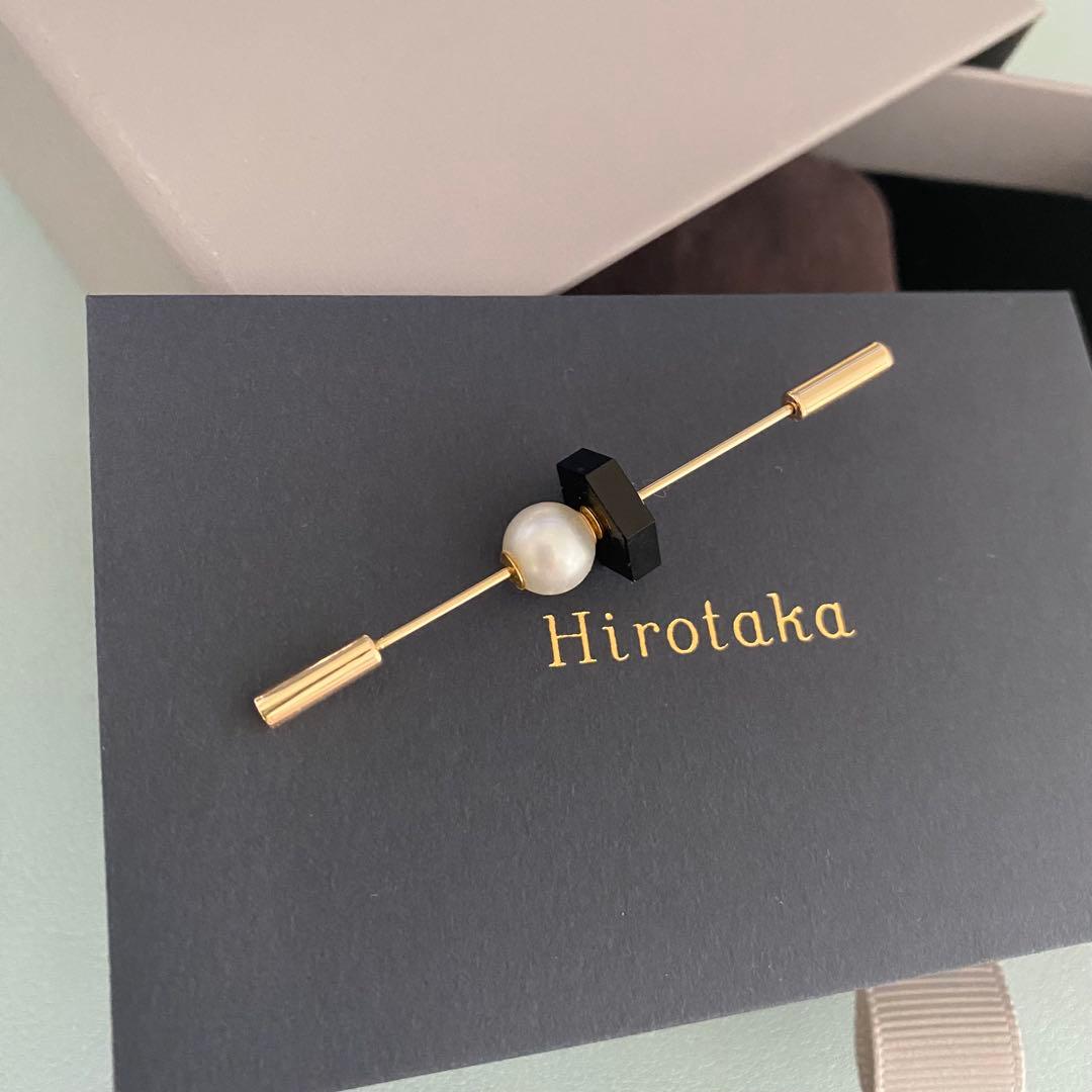 Hirotaka ヒロタカ SPEAR ピアス / オニキス&アコヤパール