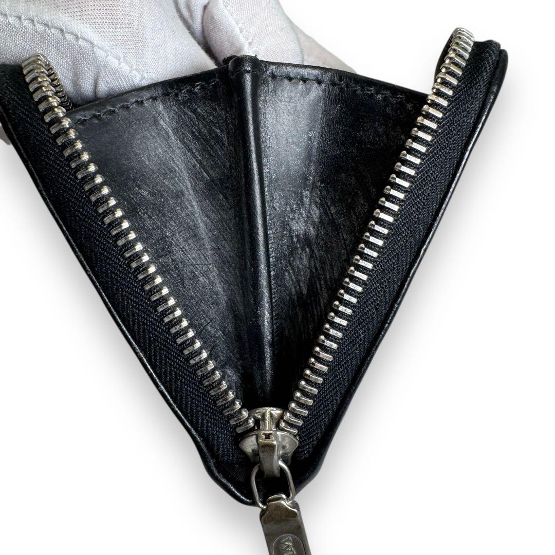 極美品■ホワイトハウスコックス ブライドルレザー クロコ型押し 長財布 ブラック