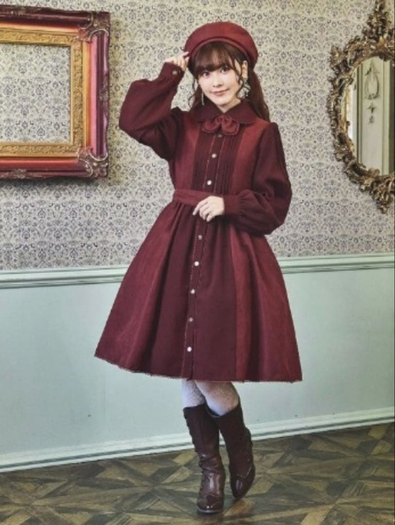 しまむら×くる実　ノエルドメモワール　配色リボンタイ ワンピース