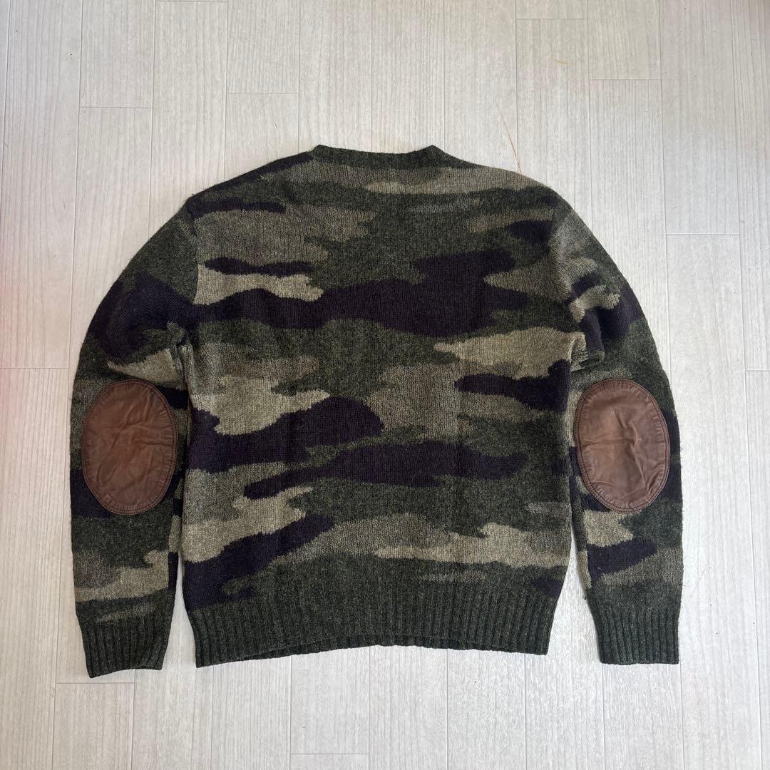 Polo Ralph Lauren ニット レザー エルボーパッチ迷彩 カモフラ