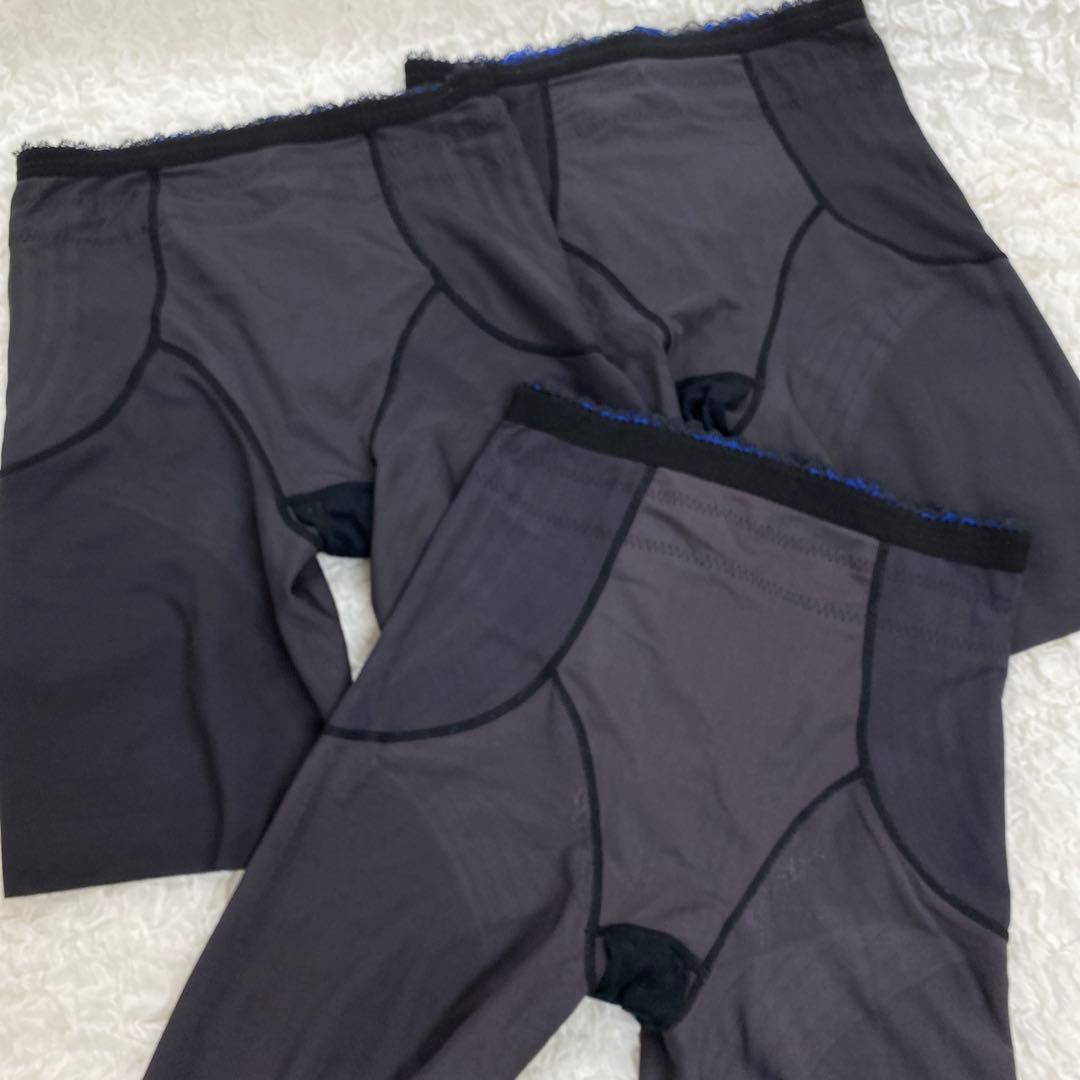 マルコ 補正下着 ロングガードル L-70 3枚 カーヴィシャス ブラック 黒