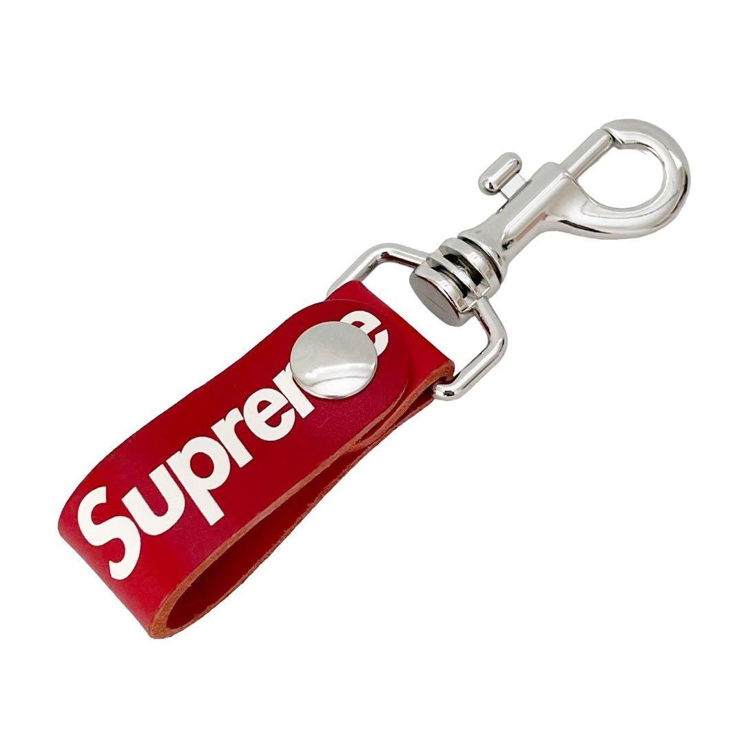 Supreme シュプリーム レザーキーリング 赤 Keychain レザー