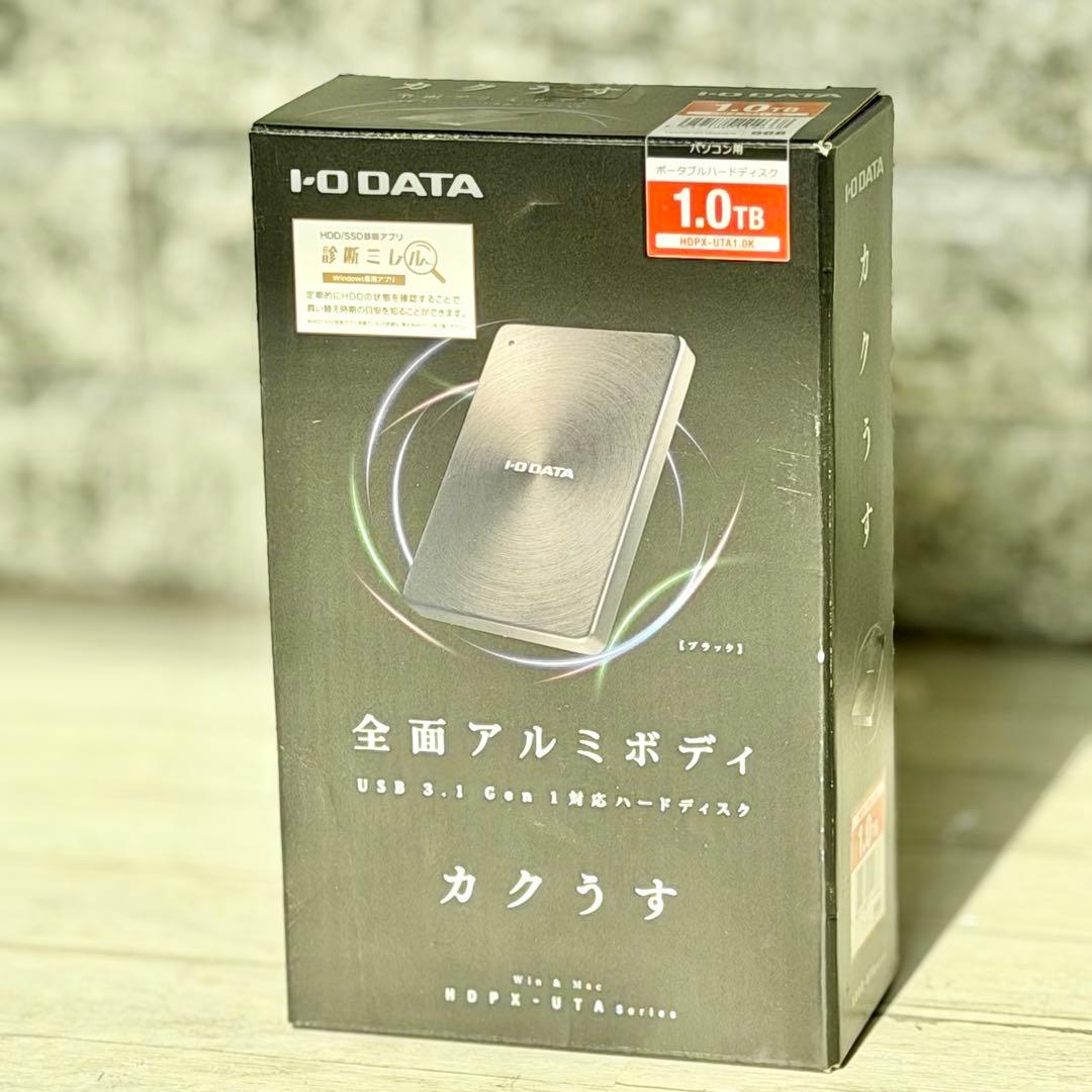 新品❗️アイオーデータ ポータブルハードディスク HDPX-UTA1.0K