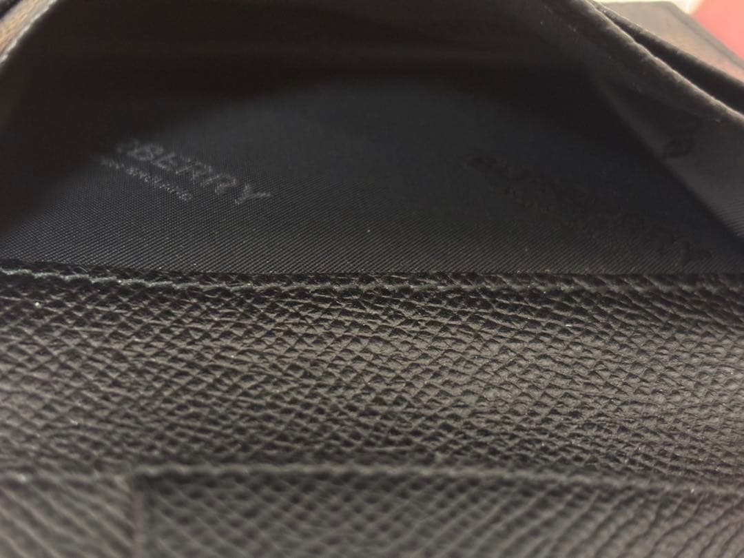 【美品】BURBERRY バーバリー TBロゴ 名刺入れ カードケース 黒