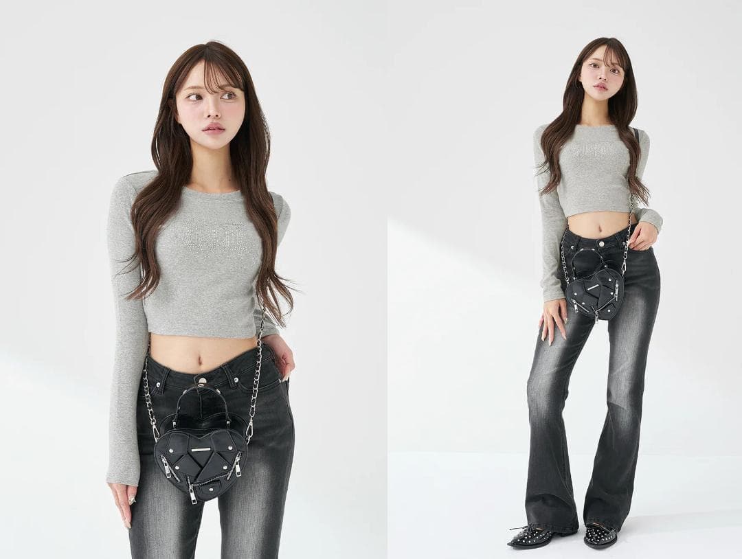 ダーリッチ darich ブラストフレアデニムパンツ ブラック BLK XS