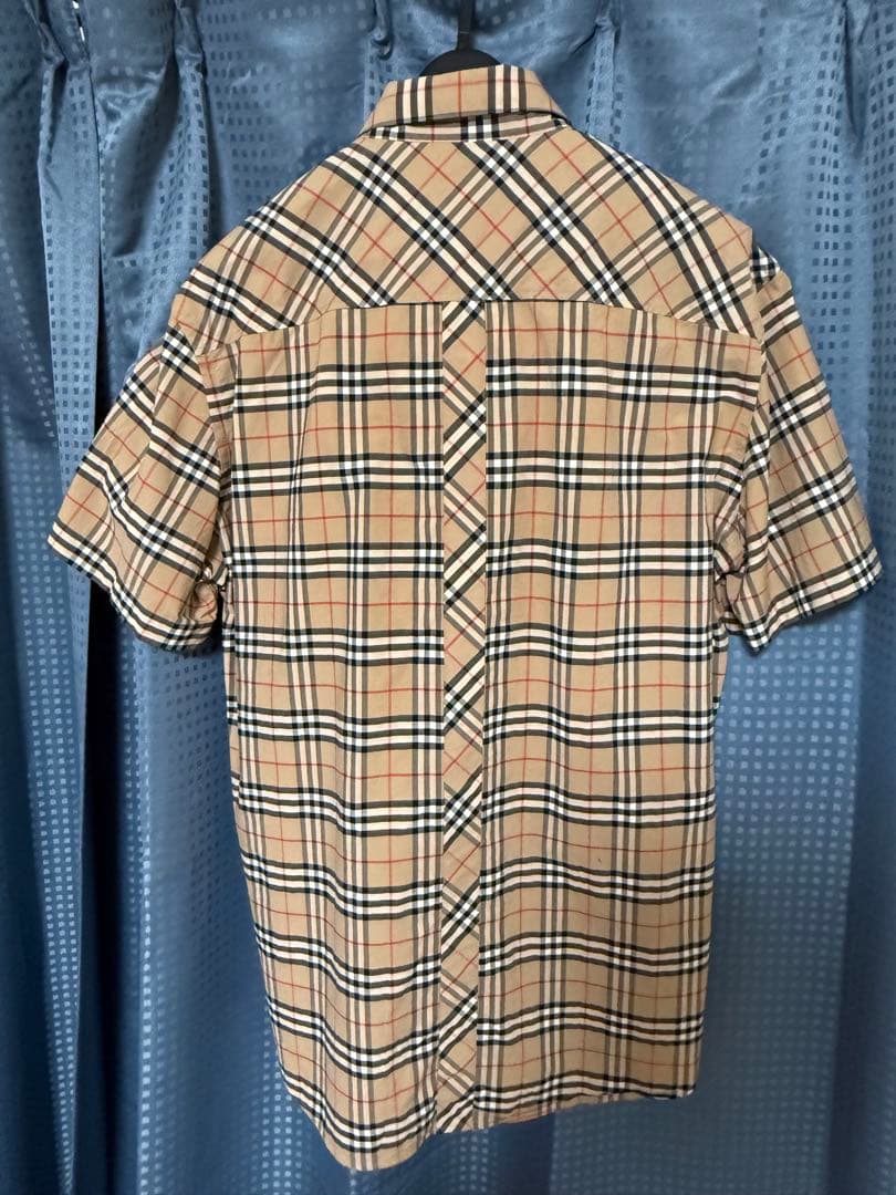 バーバリー　チェック柄半袖シャツ　Lサイズ