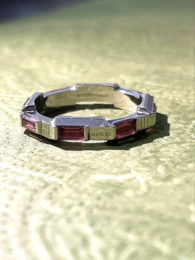 グッチ トルマリン リンク トゥラブリング ダイヤモンドK18ホワイトゴールド