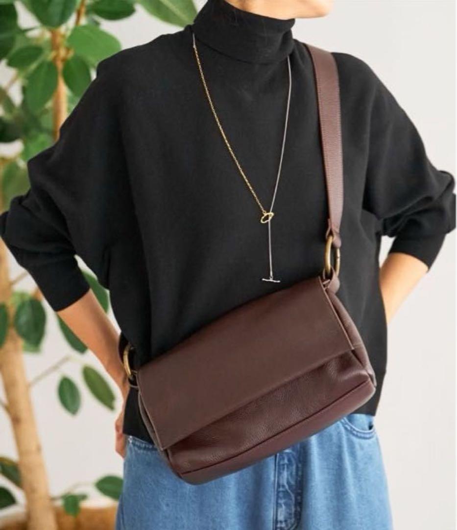 BEARDSLEYビアズリーショルダーバッグボディバッグ12月購入1回のみ使用茶