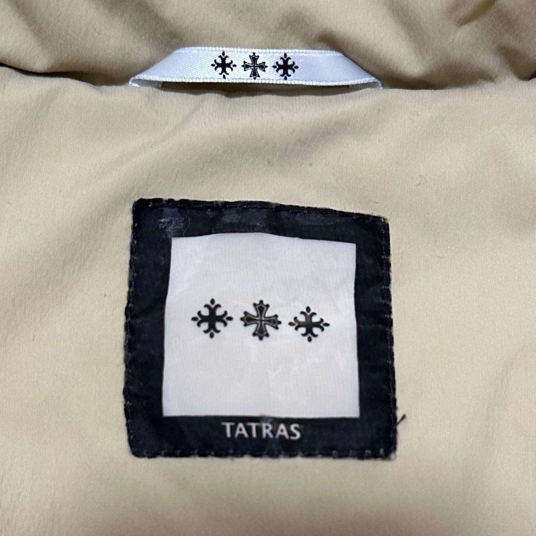 値下げ レア タトラス ダウンジャケット 肩ロゴ ダウンコート ミドル Aライン