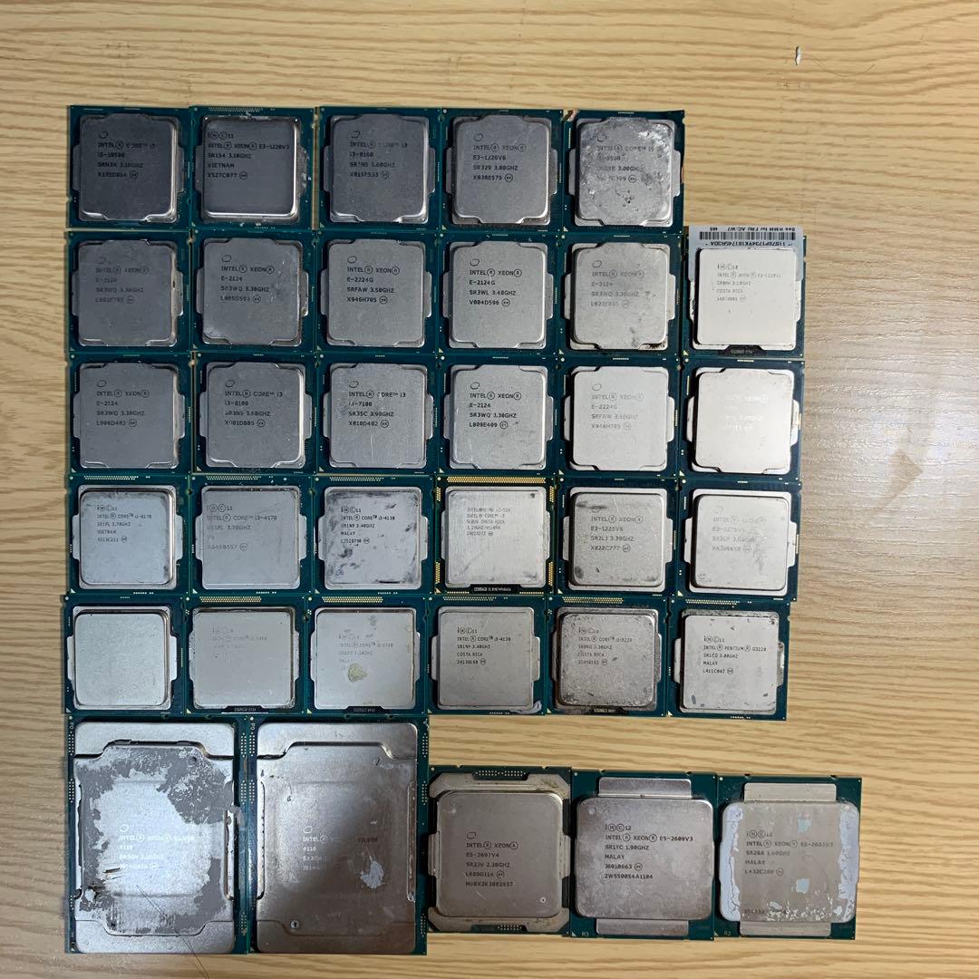 【ジャンク品】Intel CPU 34個セット