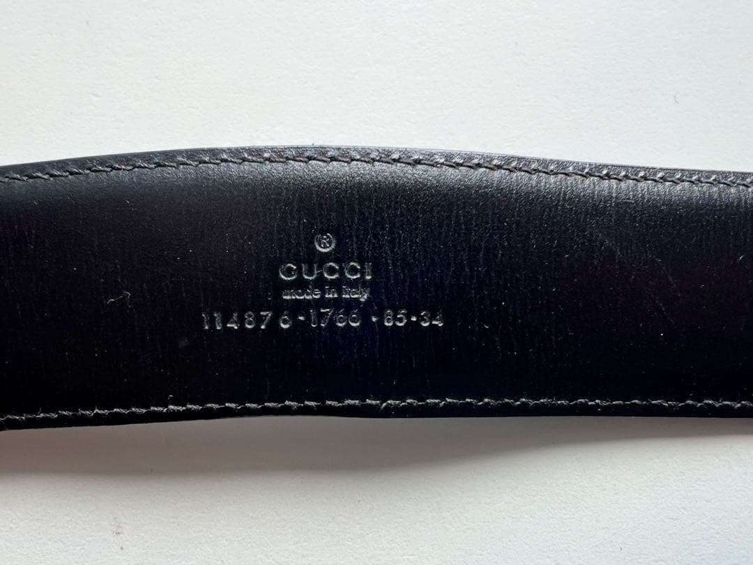 最終値引‼️GUCCI ブラックベルト GGロゴ 85-34
