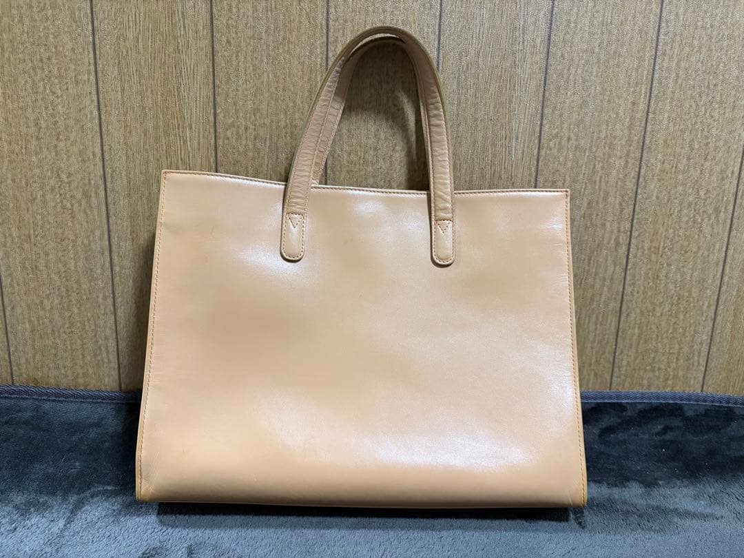 ポーター　本革　ベージュ　レザートートバッグ