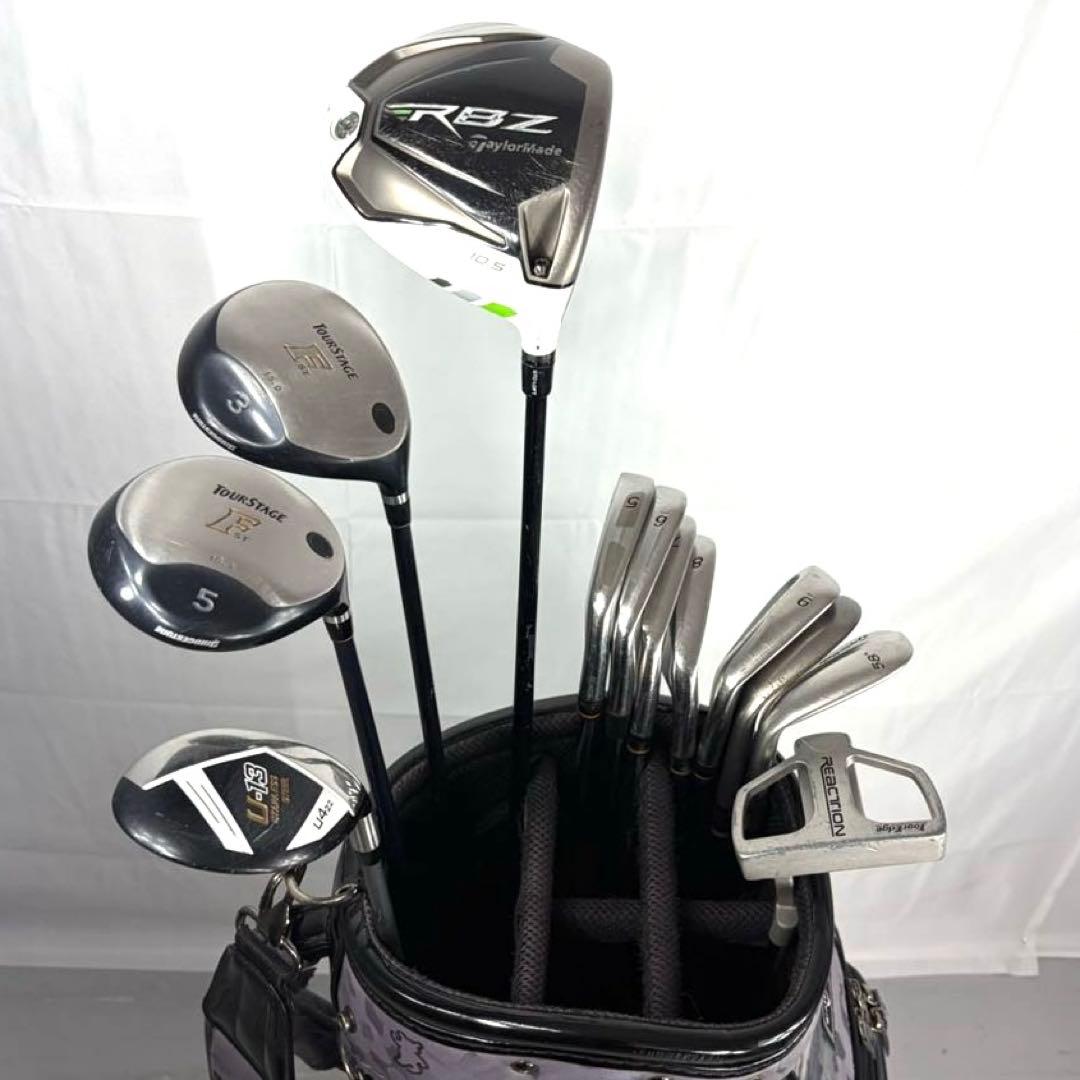 本格派 メンズゴルフクラブ 12本 フルセット ツアステ キャロウェイ お試し