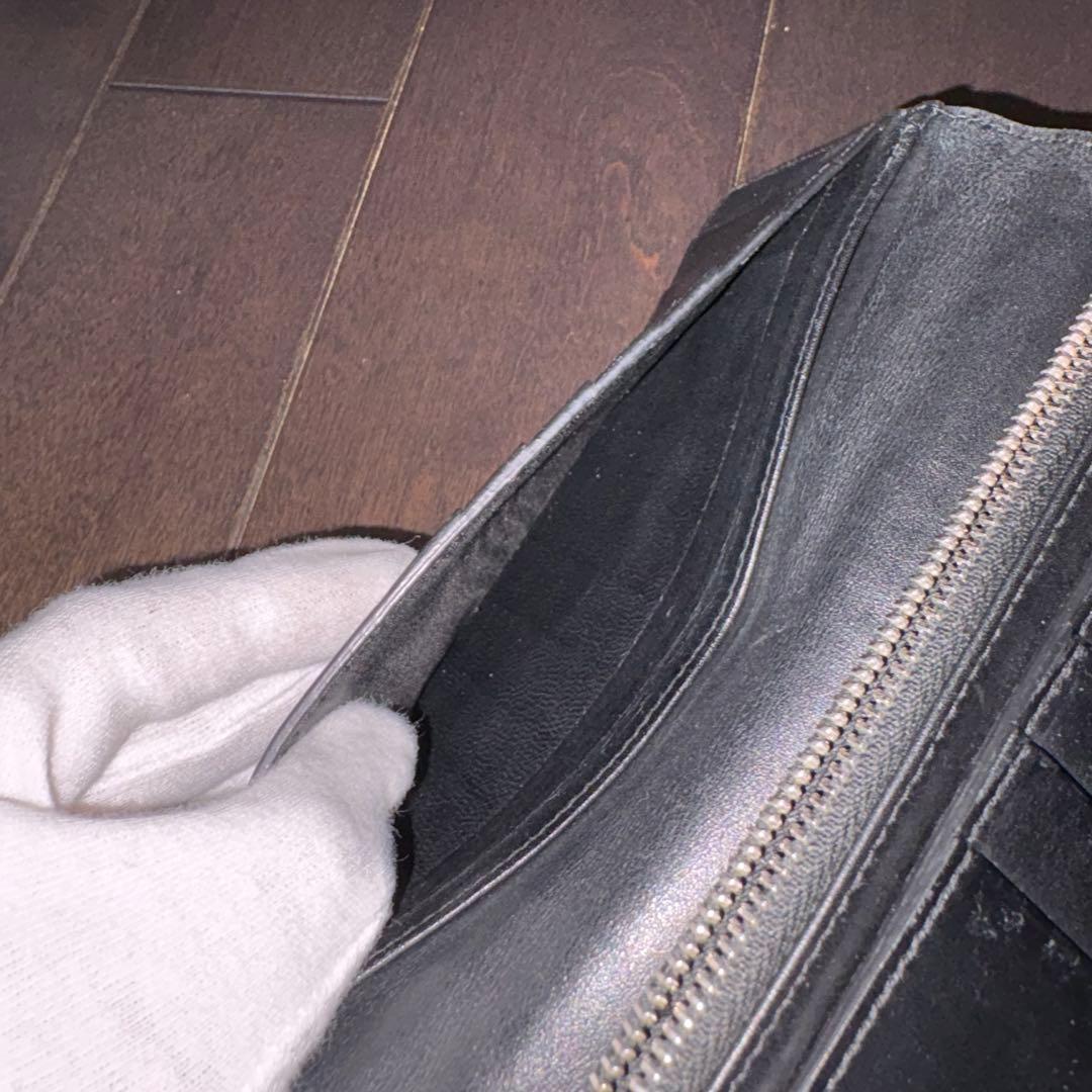 サンローラン型押しクロコ　長財布