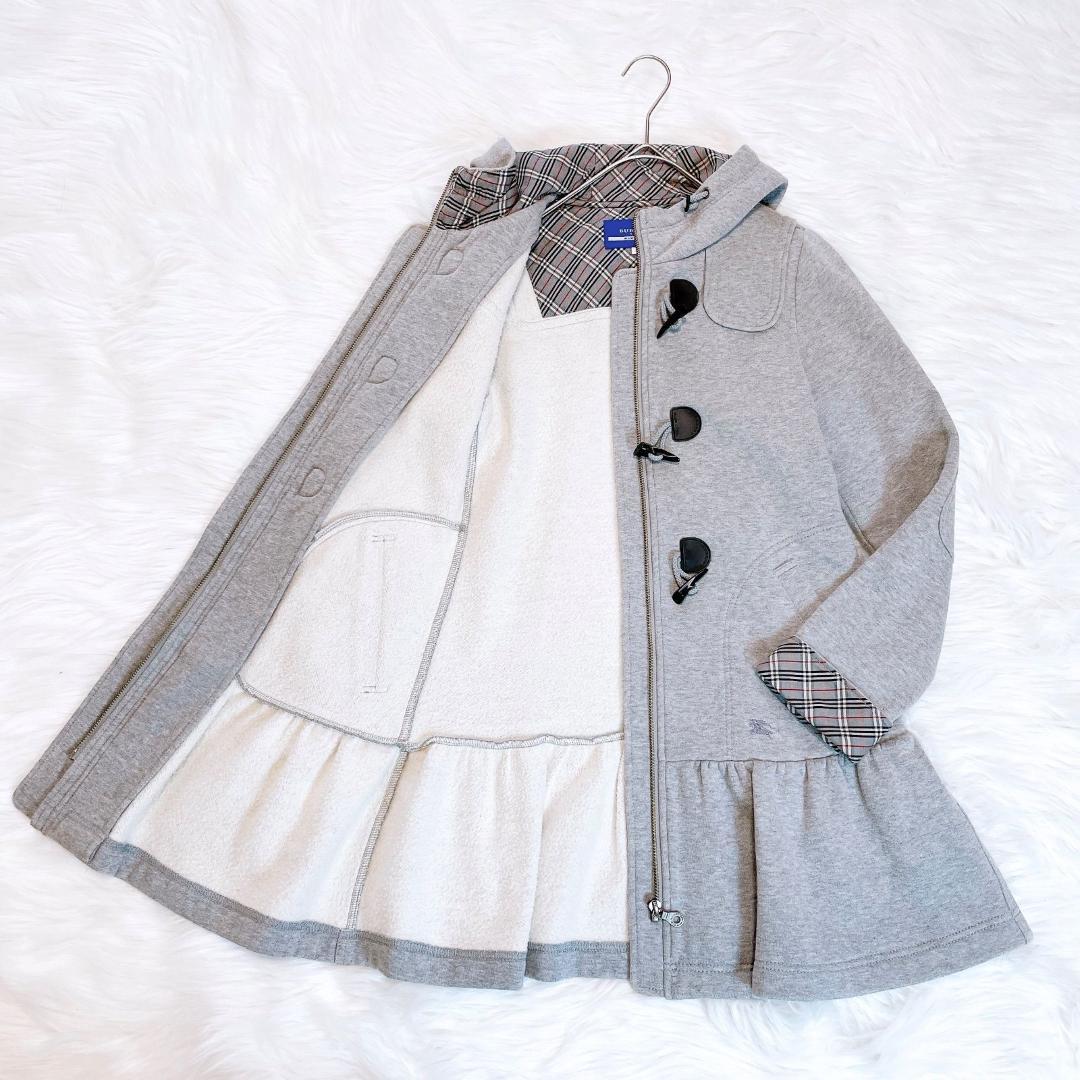 バーバリーブルーレーベル　ダッフルコート　グレー