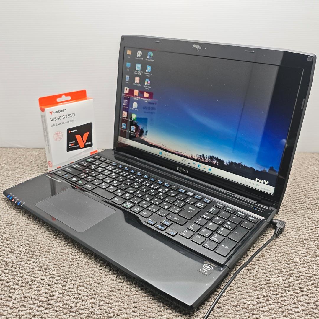 2倍メモリ美品✨Windows11✨リカバリ済み薄型モデル 富士通ノートパソコン