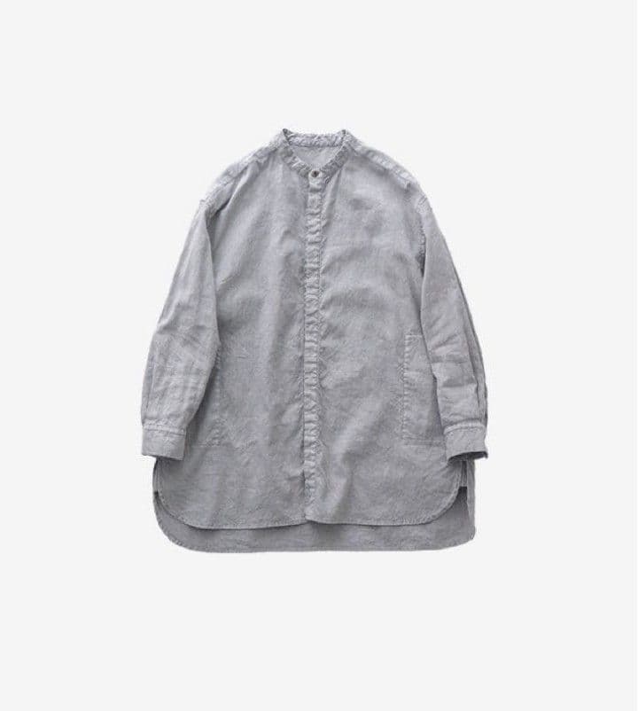 confect UpcycleLino バンドカラーシャツ サイズ2