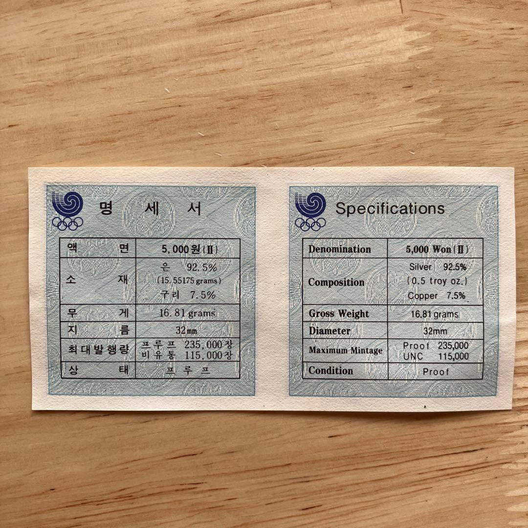 1988年ソウルオリンピック記念2枚セット