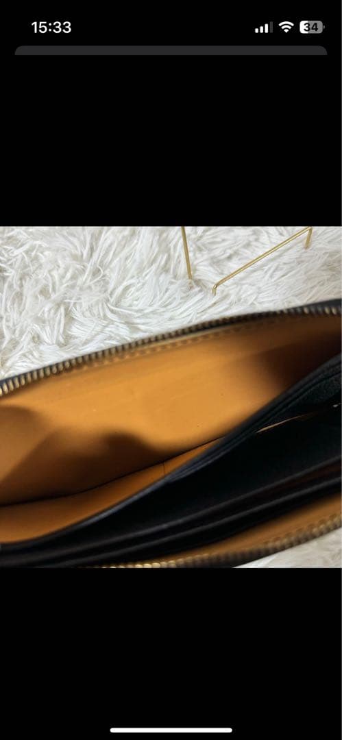 【美品】大峽製鞄 OHBA 1245-3-GMS Lジップ ブラックレザー長財布