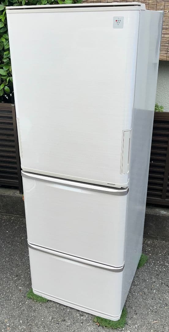 特価シャーププラズマクラスター大型3ドア冷凍冷蔵庫350L横縞模様