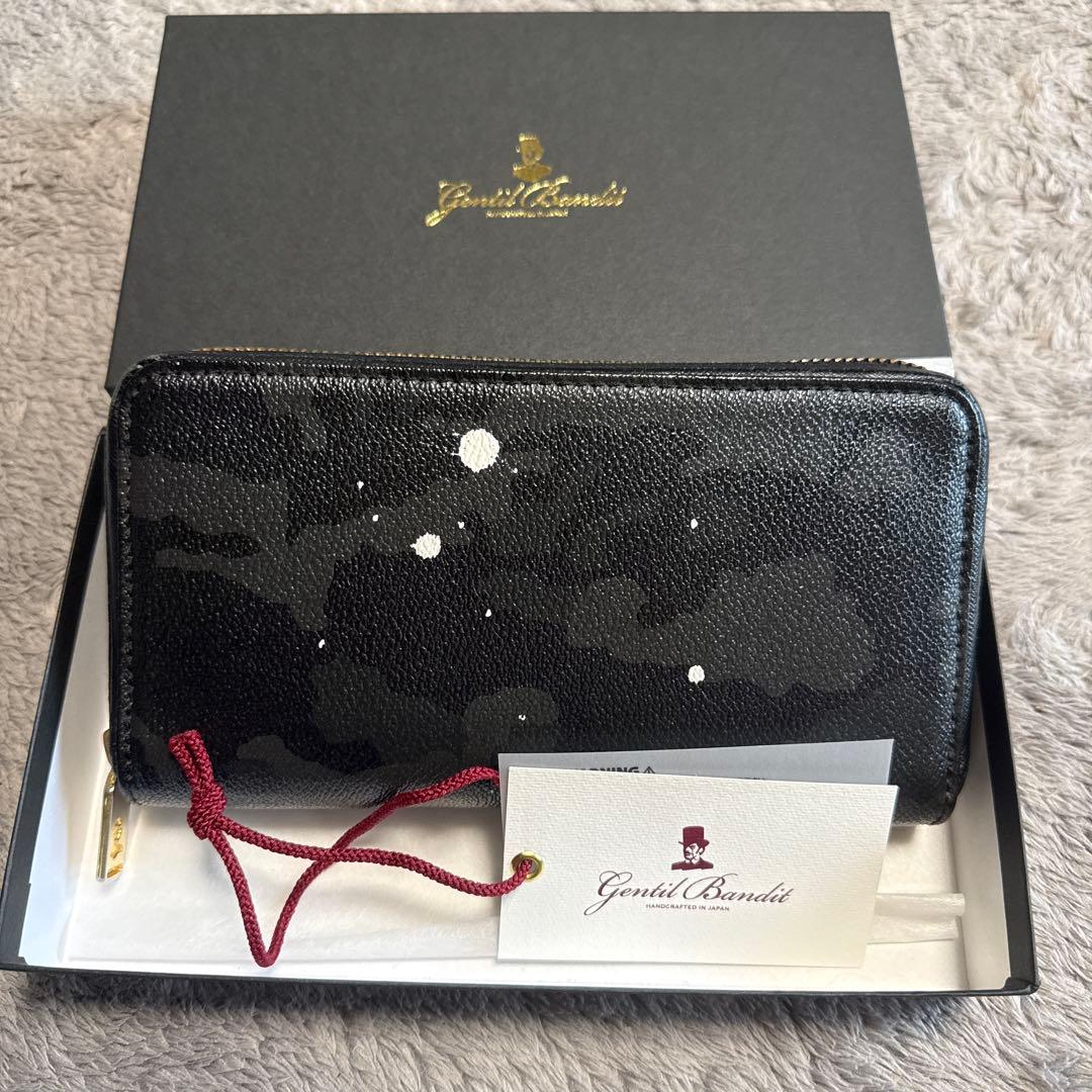 GENTIL BANDIT ブラックカモ　長財布 箱付き