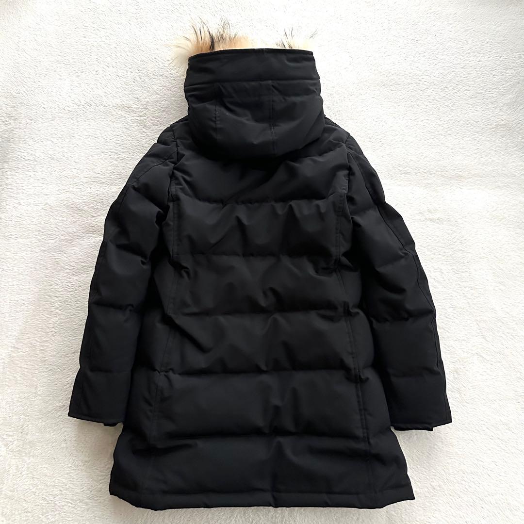 美品 DANTON ダントン ファー付き ダウンコート 36 ブラック