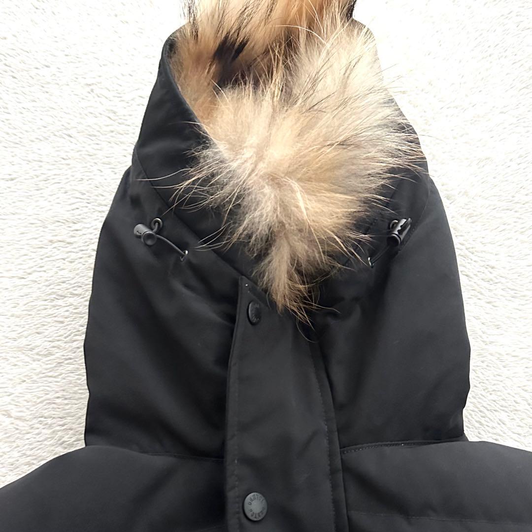 美品 DANTON ダントン ファー付き ダウンコート 36 ブラック