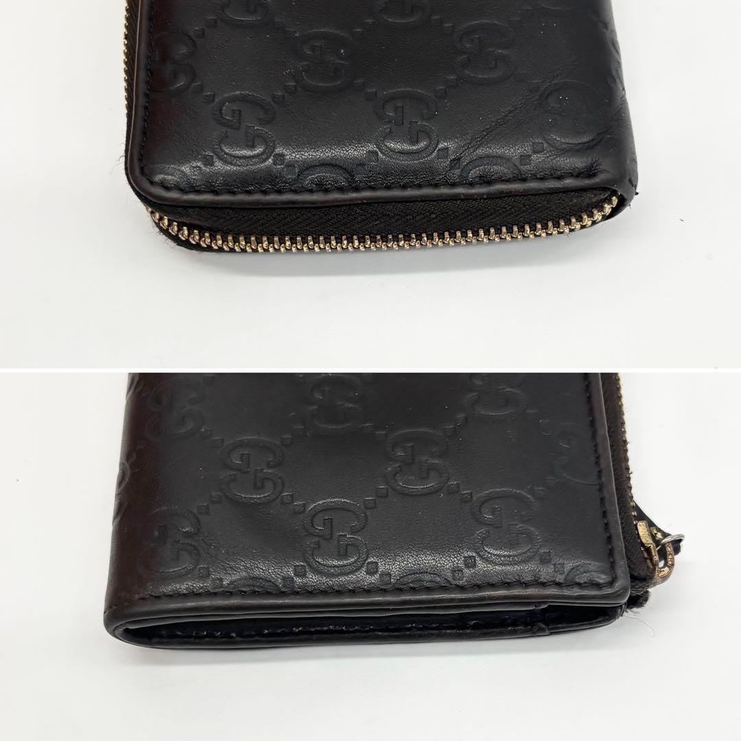 ✨極上美品✨グッチ 長財布 ラウンドファスナー　L字ファスナー シマ