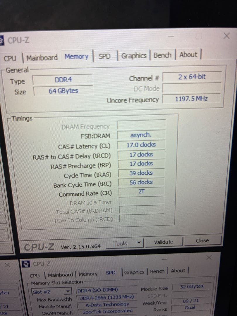 動確済 DDR4 2666 32GB×2 64GB SODIMM ADATA