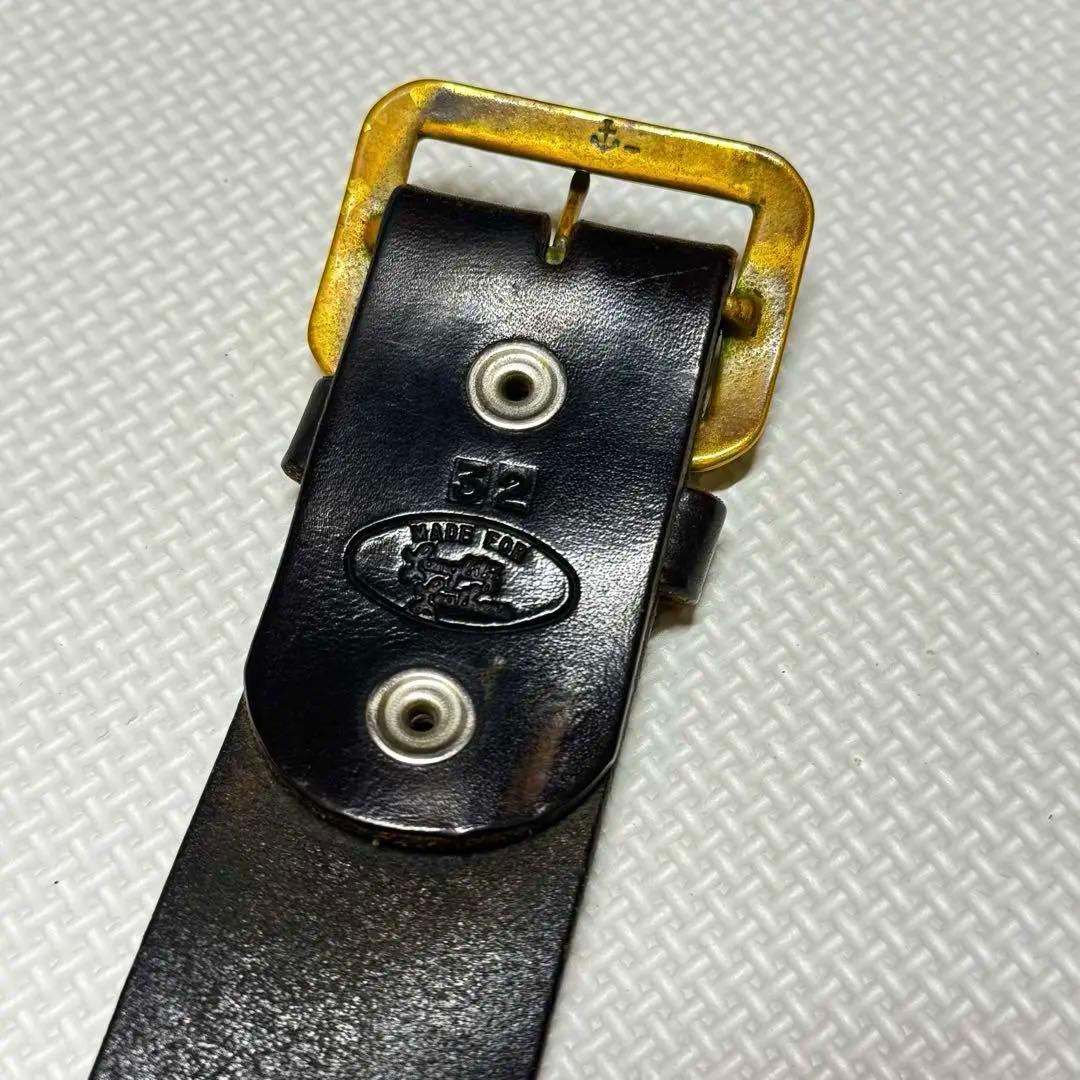 ラングリッツレザー　ベルト　32 North&Judd バックル　極太　肉厚