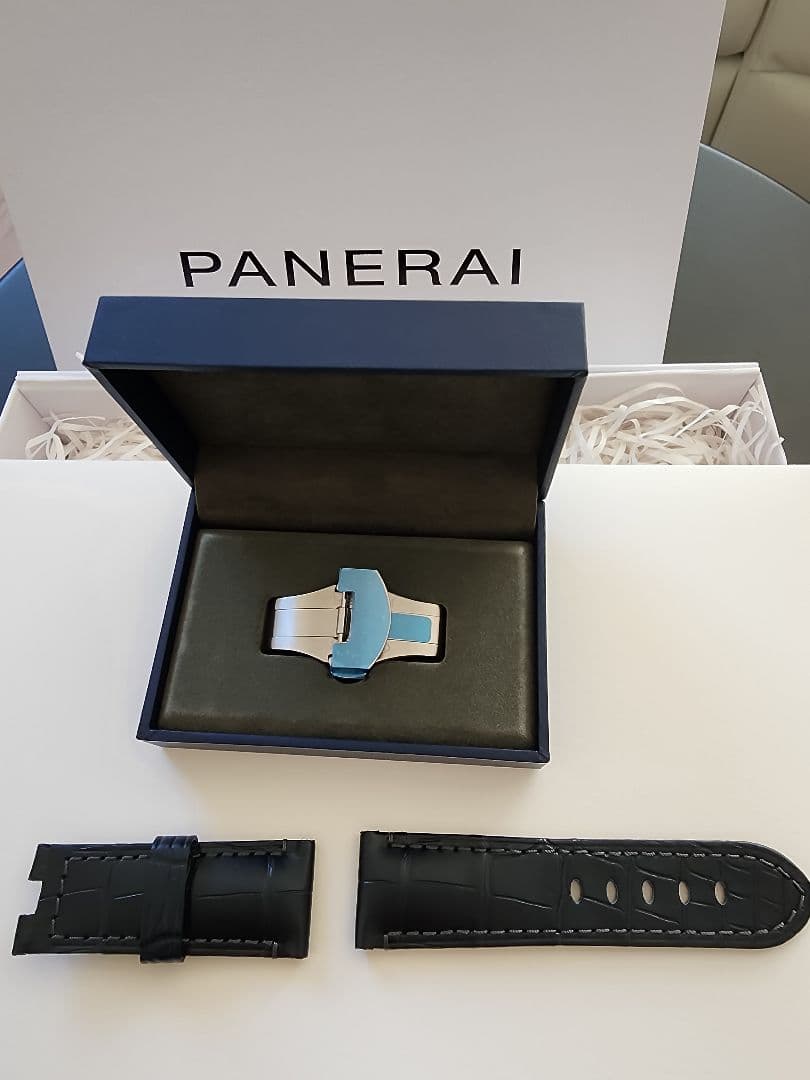 PANERAI ストラップセット（アリゲーターダークブルー・Dバックル）