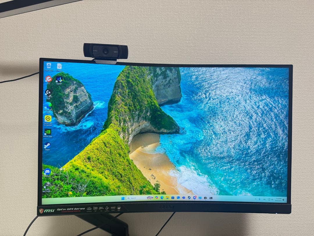 G24C4 MSI ゲーミングモニター VA湾曲パネル 144Hz 23.6i