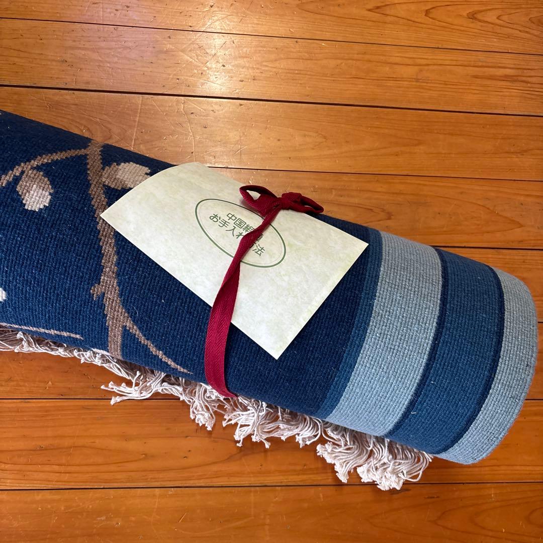 訳あり新品未使用　中国段通　建平段通90段　手織り　ウール