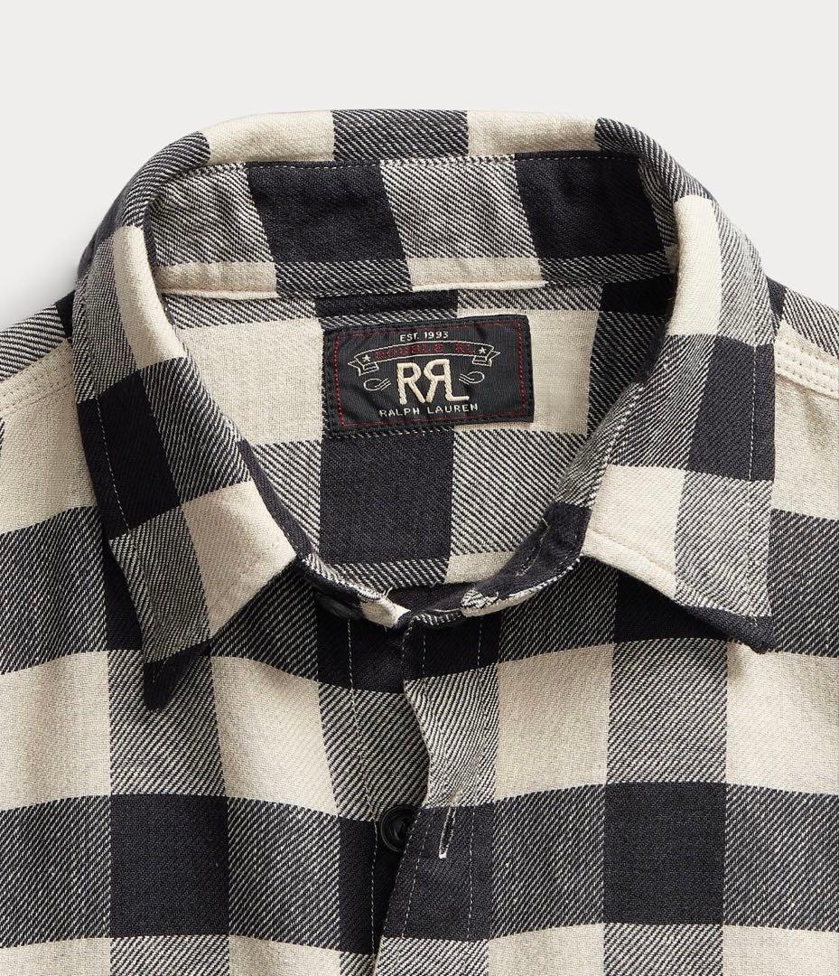 RRLバッファロー チェック ネルシャツ　ワークシャツ ラルフローレン　OVY