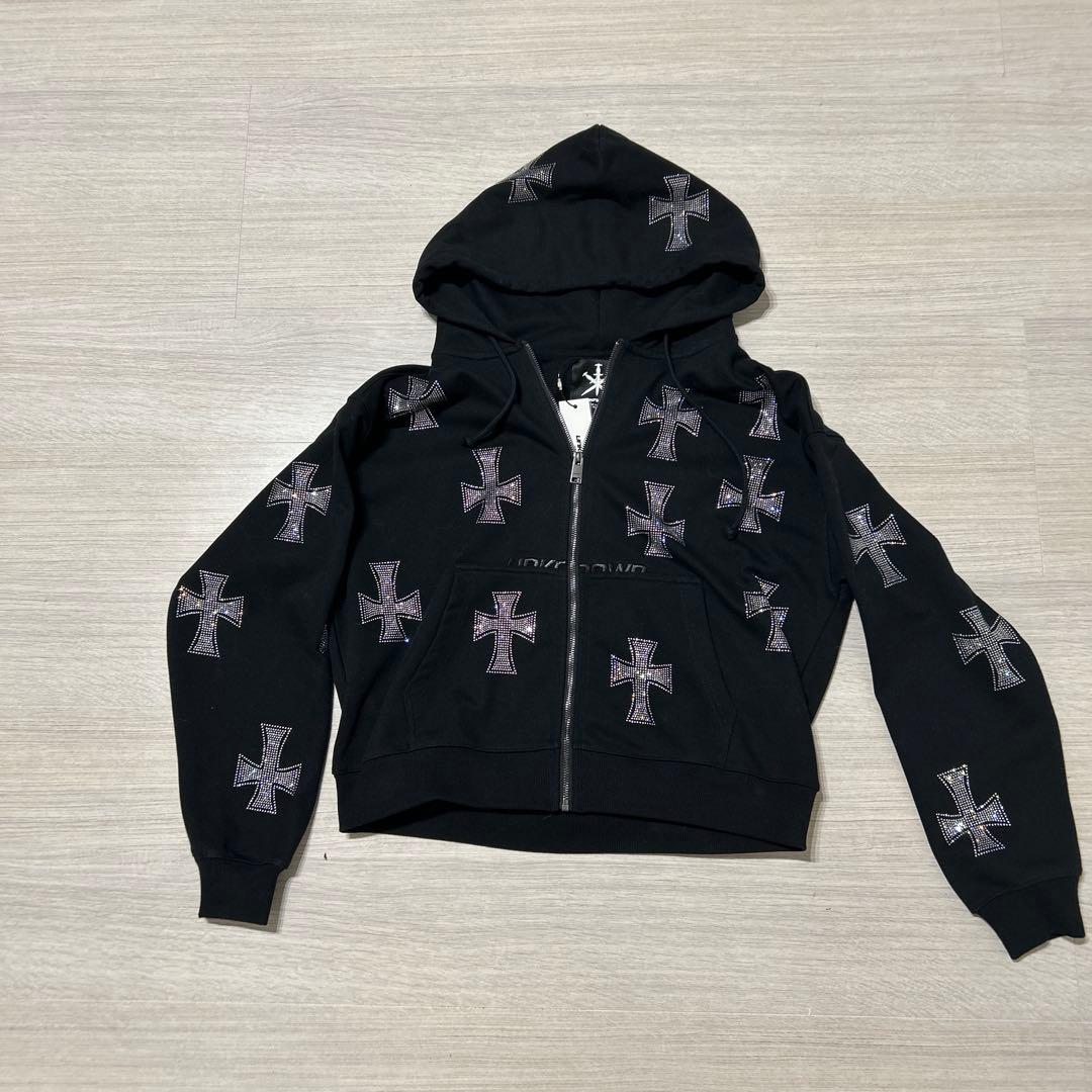 UNKNOWN ブラック フルジップパーカー (新品)