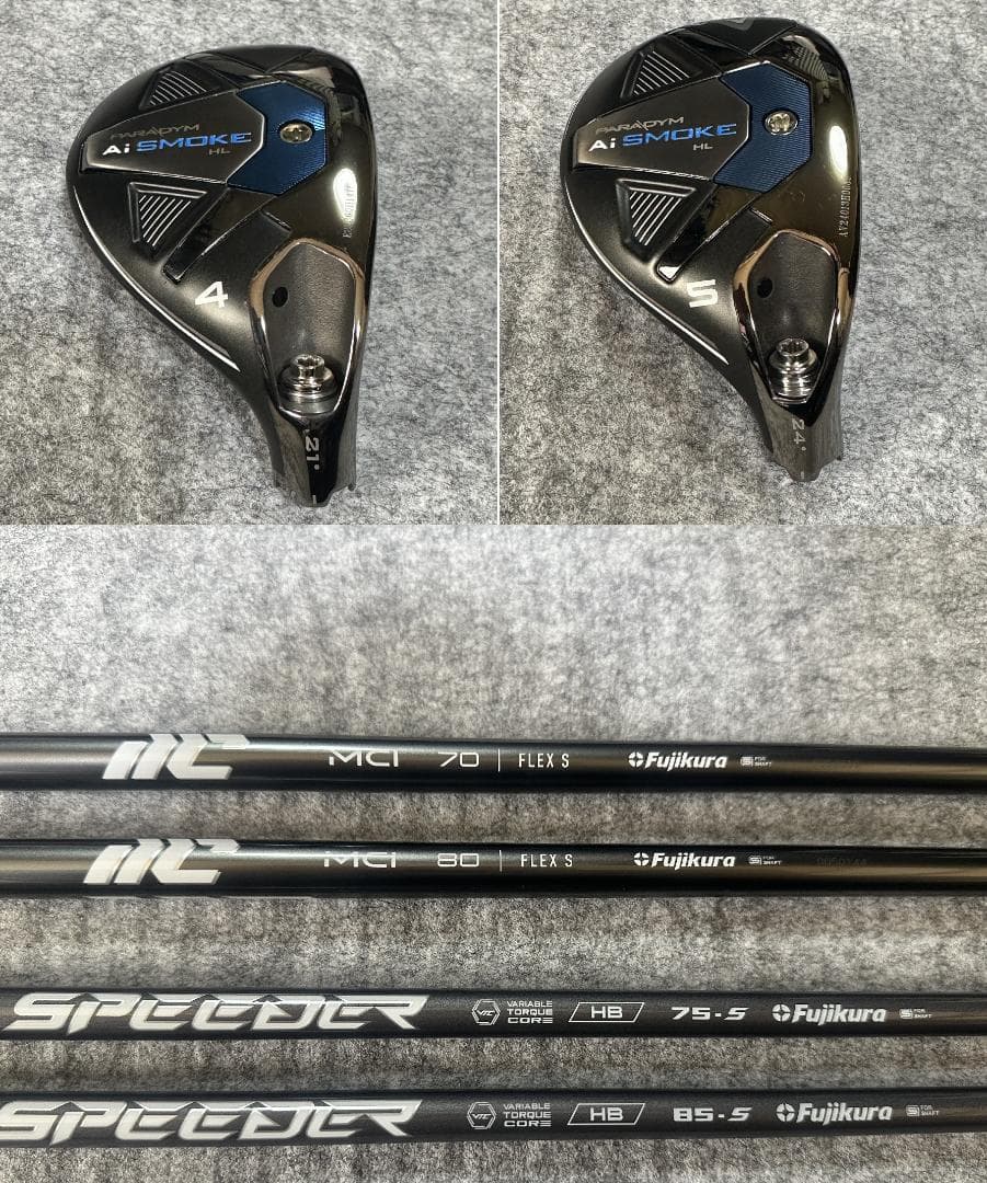 キャロウェイ Ai SMOKE UT 4HL-5HL-カスタムシャフト4本SET