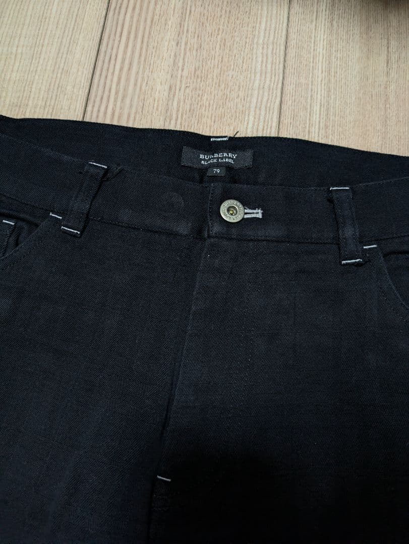 超希少未使用に近い！人気シャドーチェック　ブラックカラー　騎士刺繍　デニム⑥