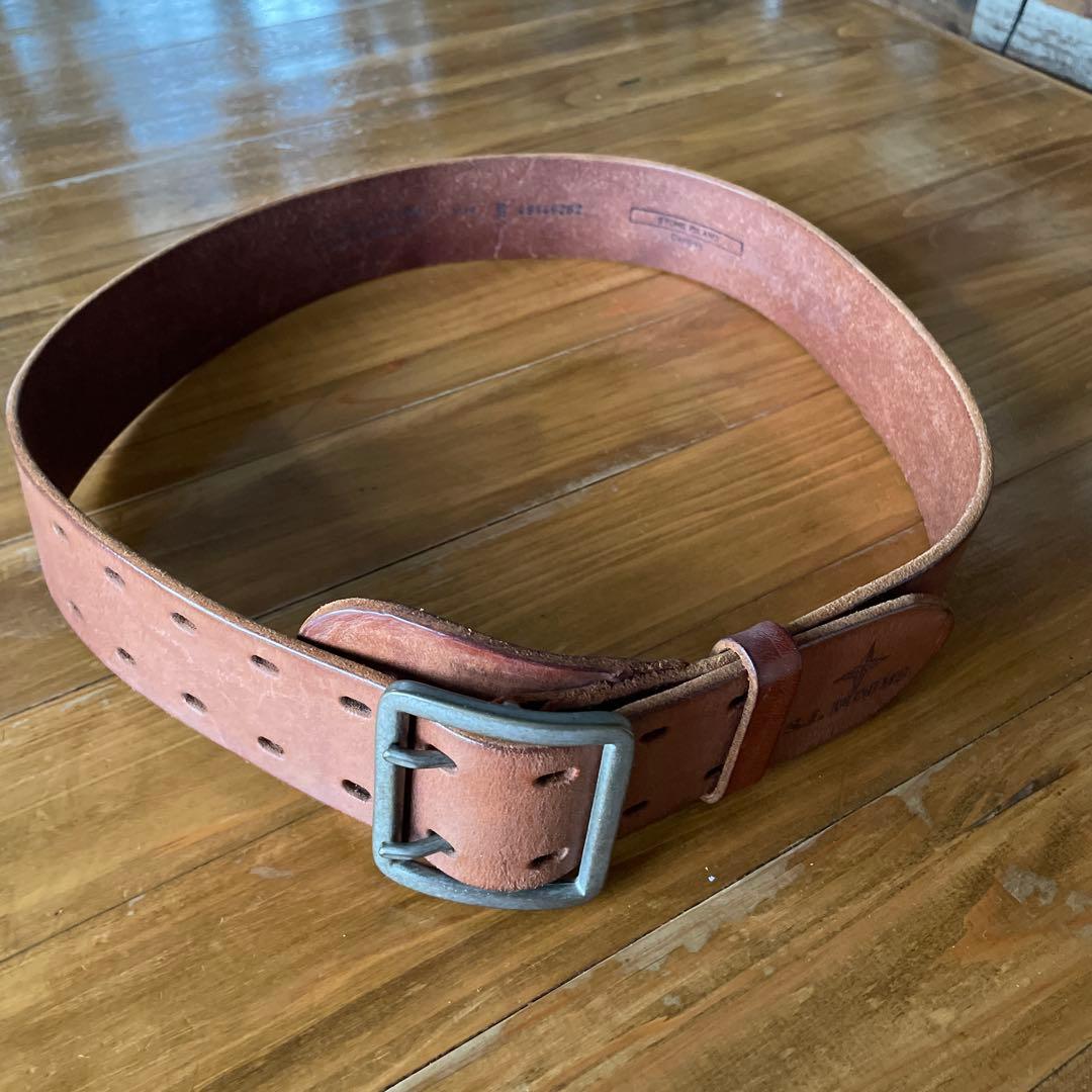 STONE  Denimes レザーベルト ブラウン 34