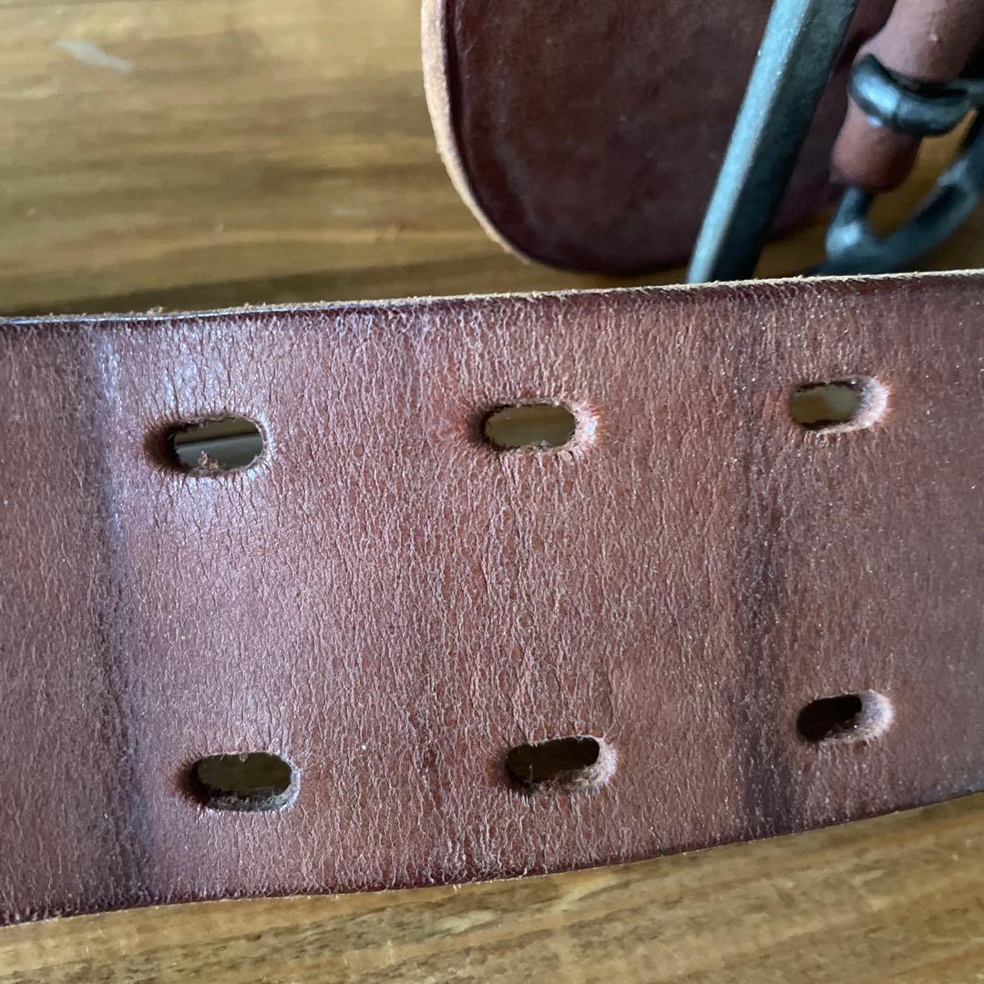 STONE  Denimes レザーベルト ブラウン 34