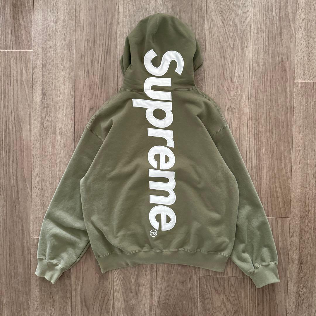 トップス SUPREME 23AW Satin Applique Hooded Sweat