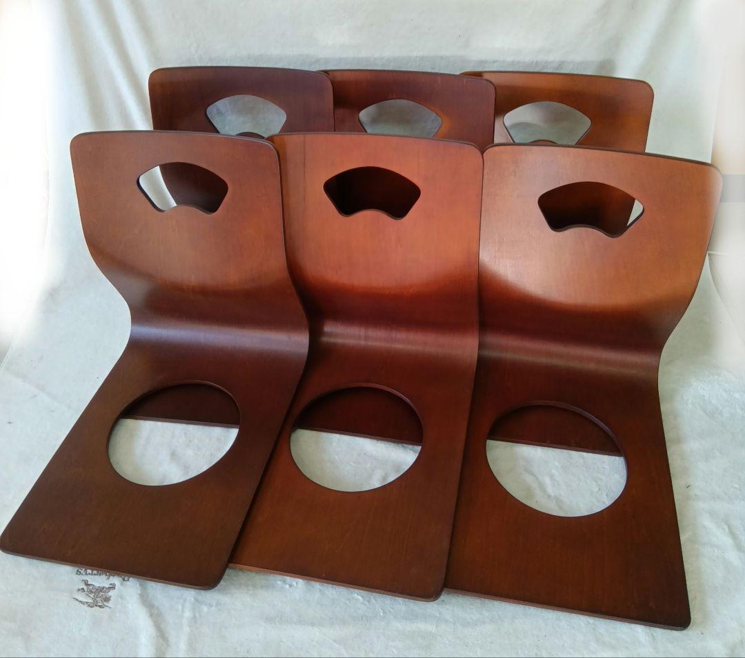 ニトリ　木製座椅子　6脚セット　曲げ座椅子　和座椅子 旅館　和室　こたつ　居酒屋