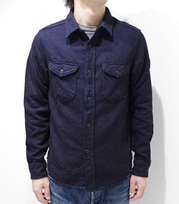 未使用 UES ウエス インディゴ ヘビーネルシャツ 501655 サイズ５