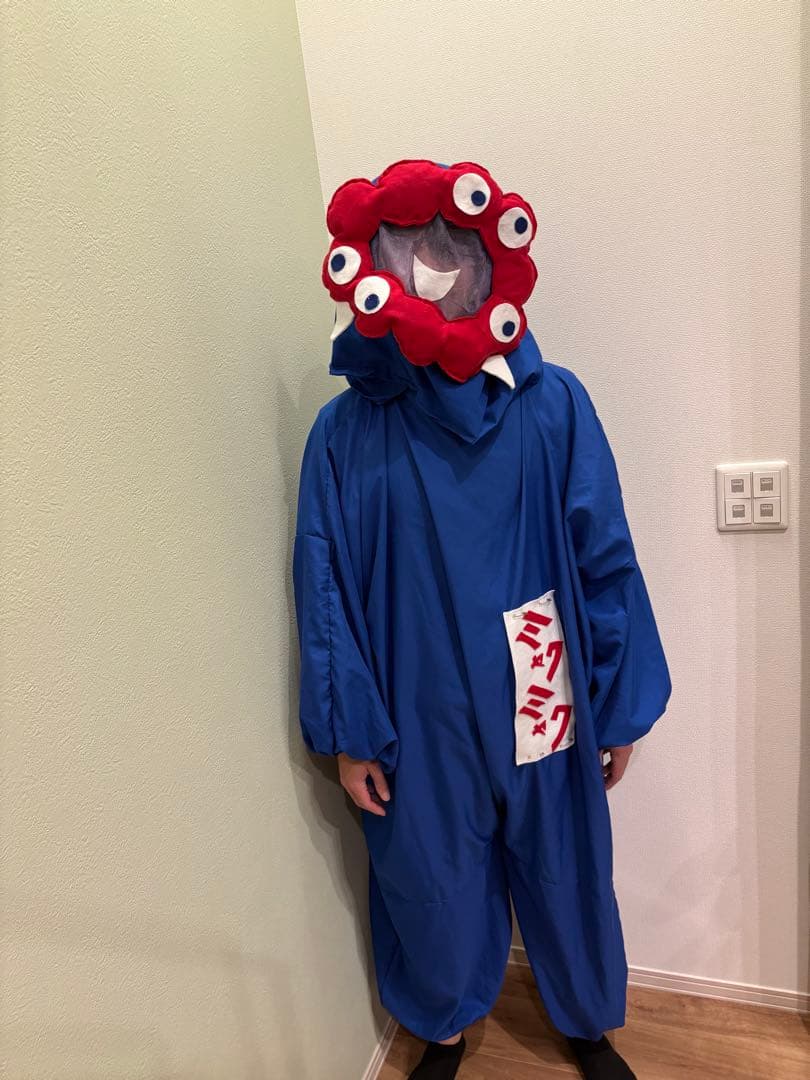 ミャクミャク 全身コスプレセット お面付き メンズL〜LL 新年会・パーティー