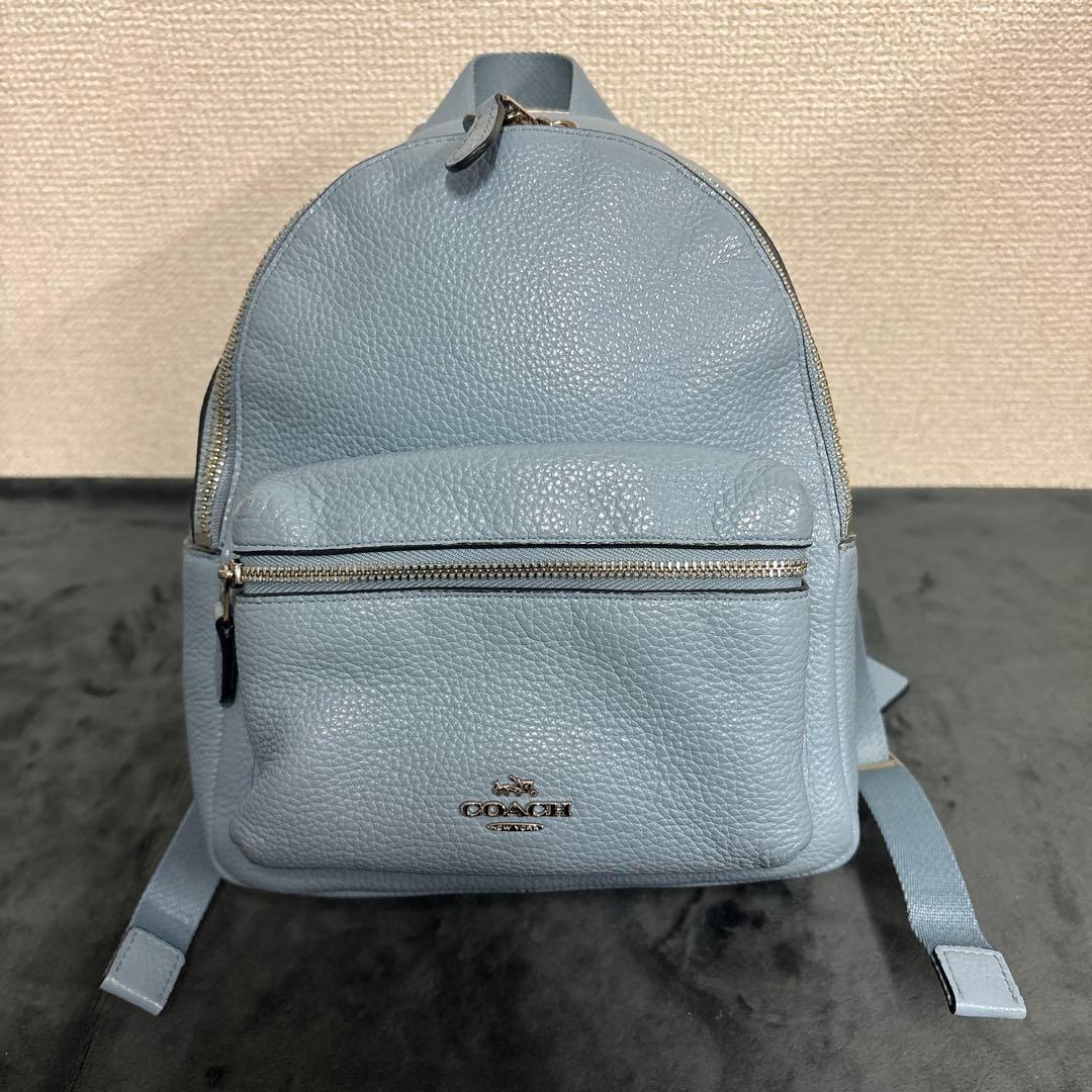 COACH ミニリュック　水色