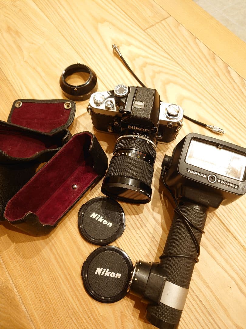 Nikon F2 カメラ レンズ ケース ストロボ付き